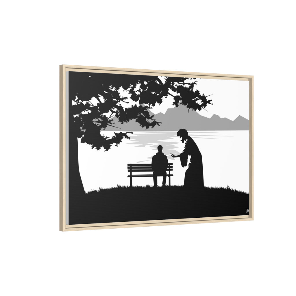 "Alone But Not Alone"-Framed Matte Canvas with Boarder