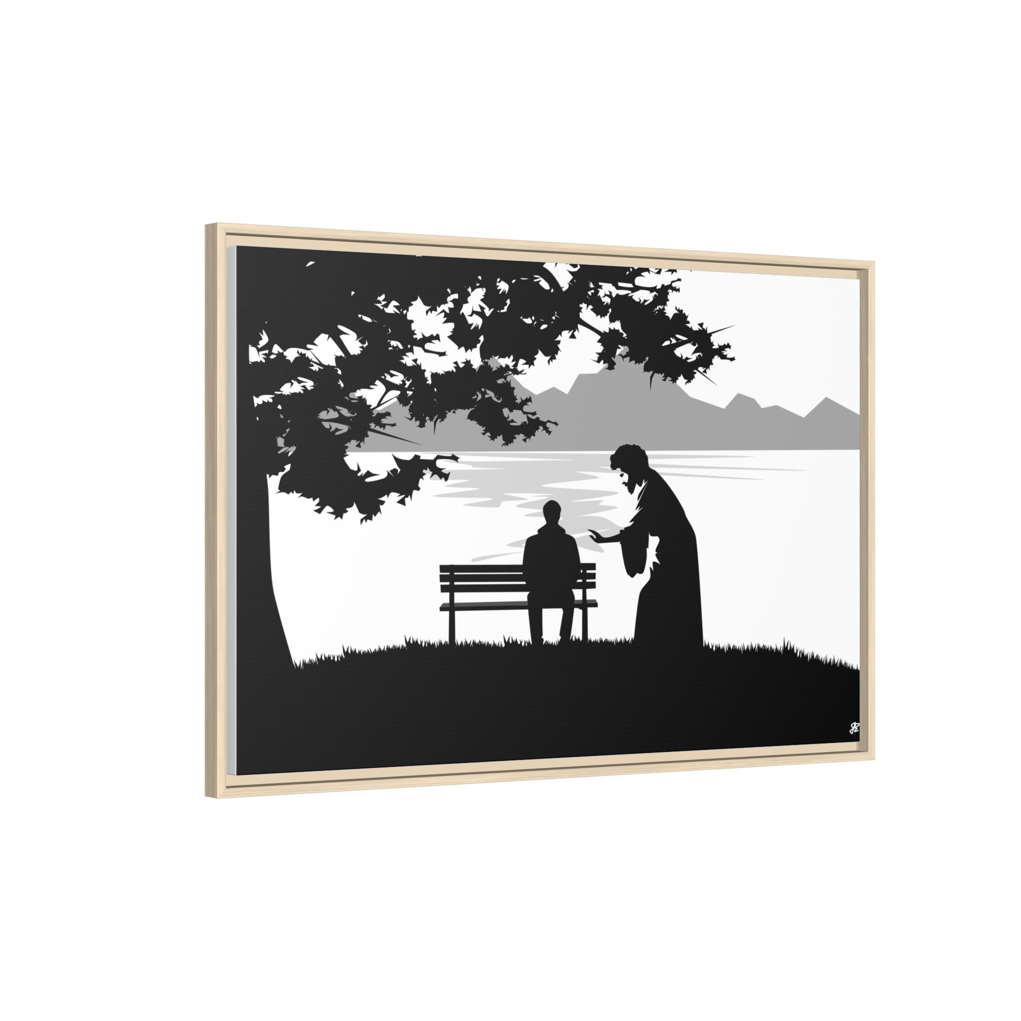 "Alone But Not Alone"-Framed Matte Canvas with Boarder
