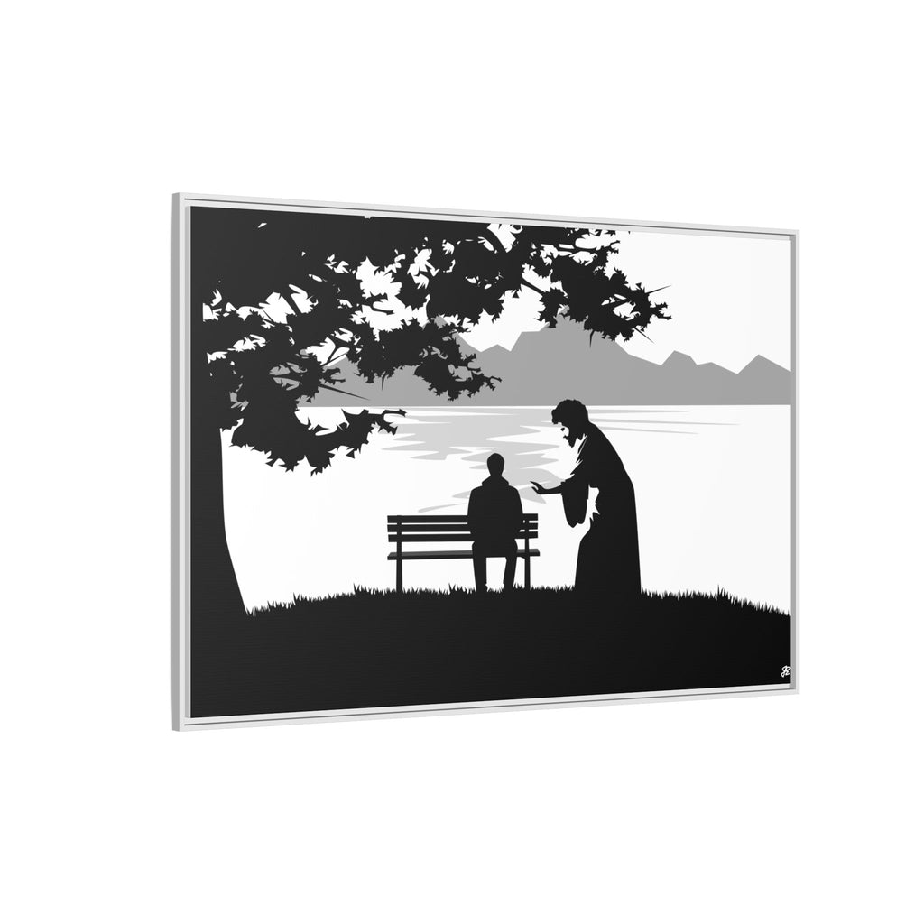 "Alone But Not Alone"-Framed Matte Canvas with Boarder