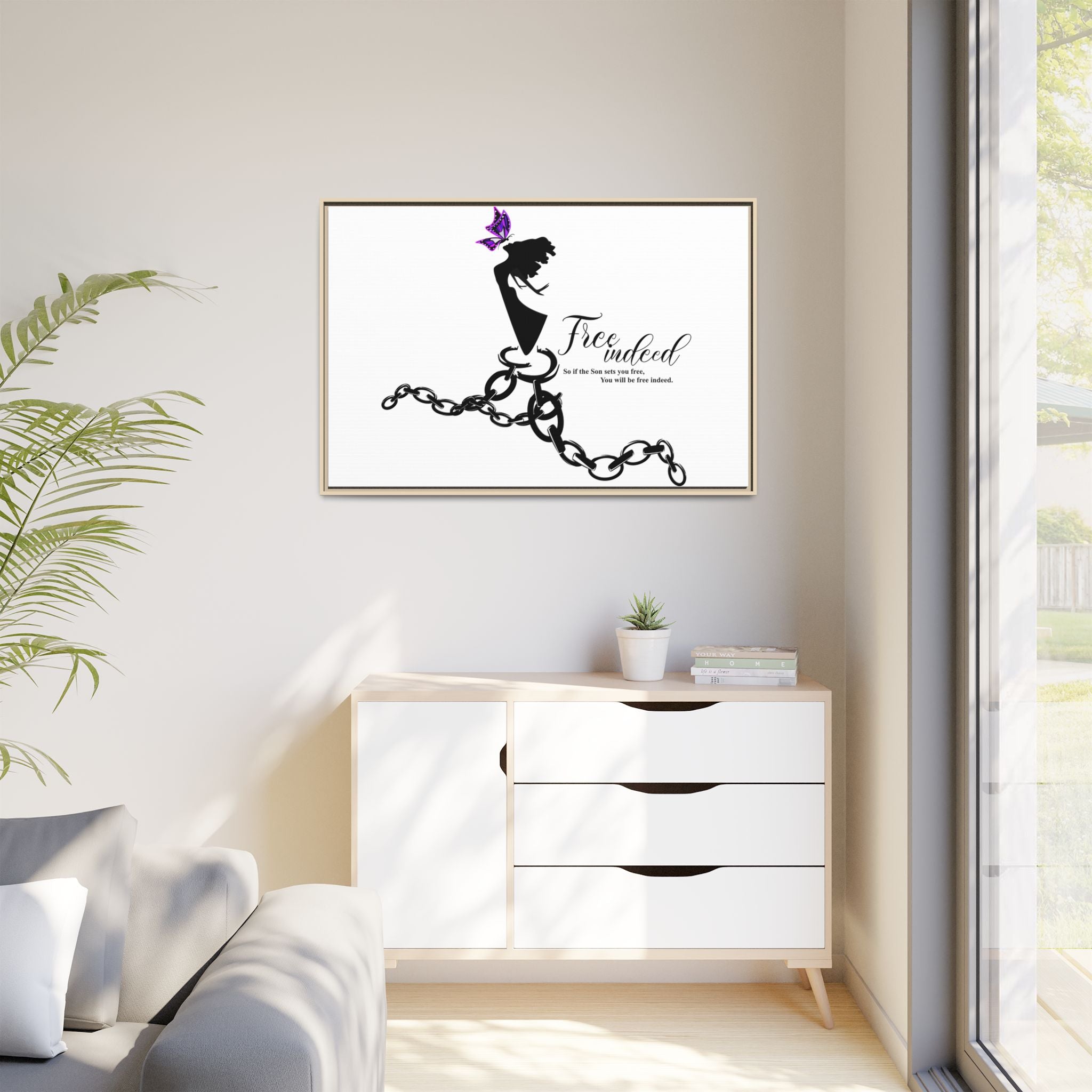 "Free Indeed"- Framed Matte Canvas
