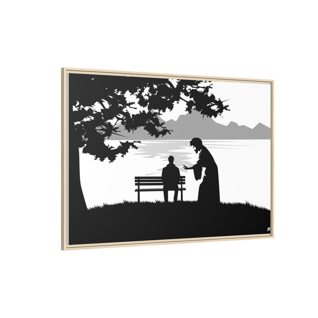 "Alone But Not Alone"-Framed Matte Canvas with Boarder