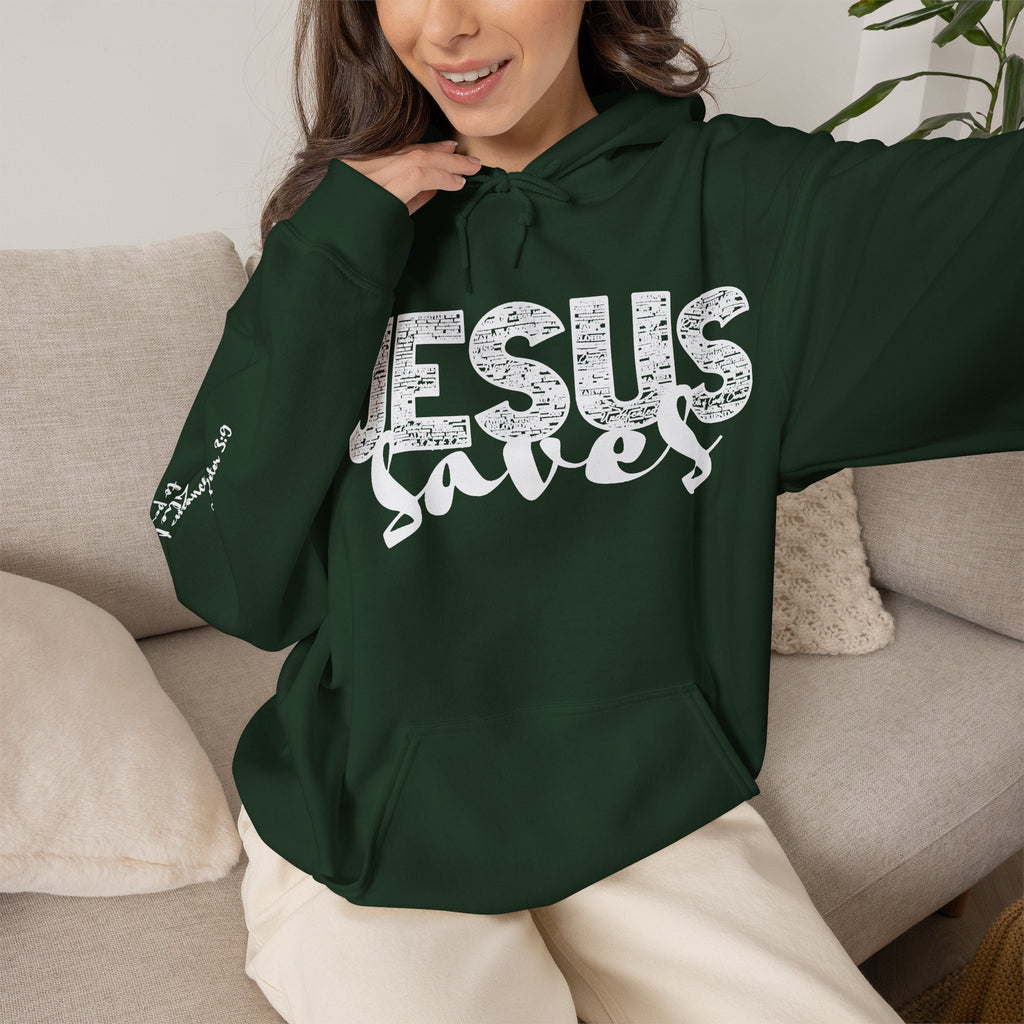 Jesus Saves Hoodie — Christian Inspirational  (“You are reading this, it’s not too late”)