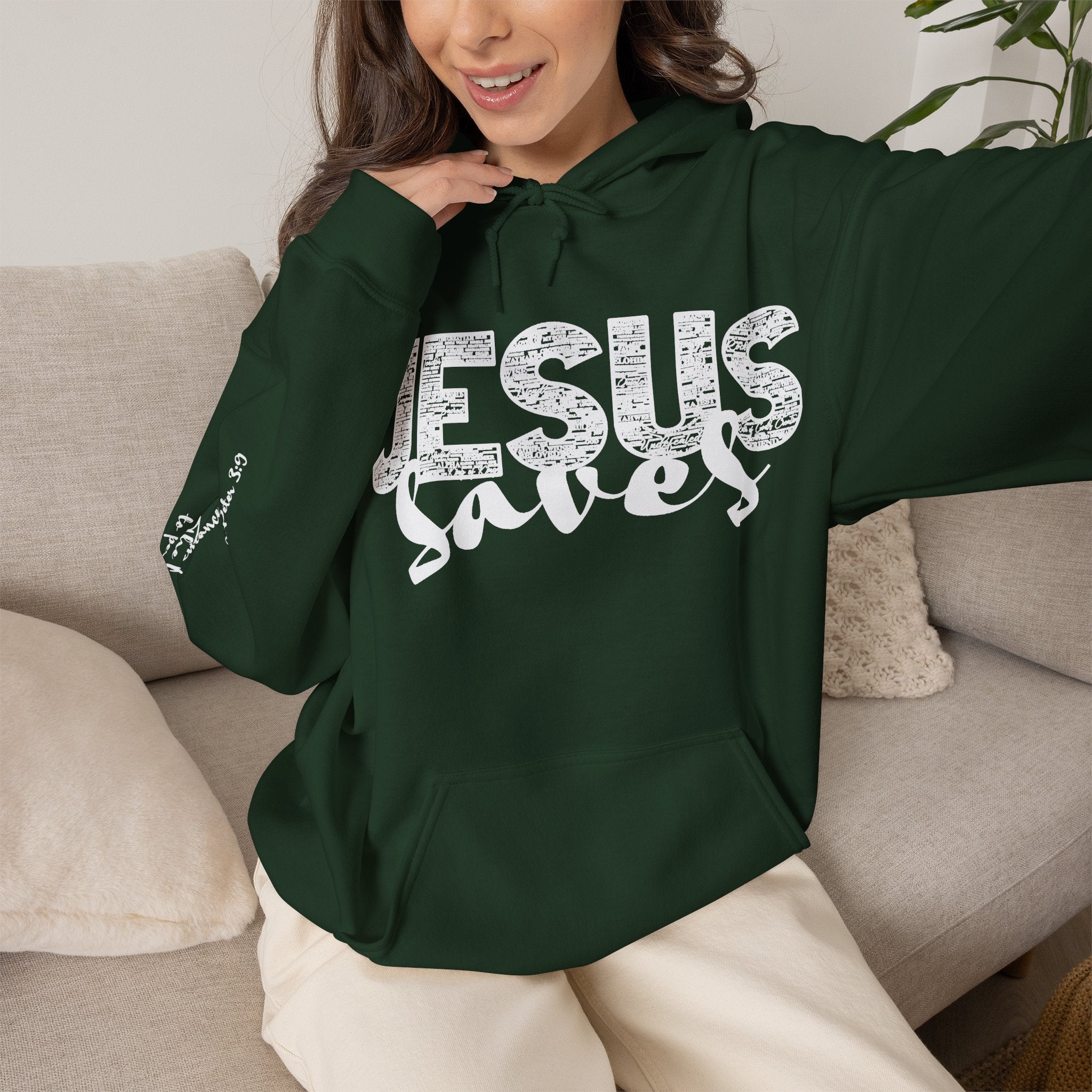 Jesus Saves Hoodie — Christian Inspirational  (“You are reading this, it’s not too late”)