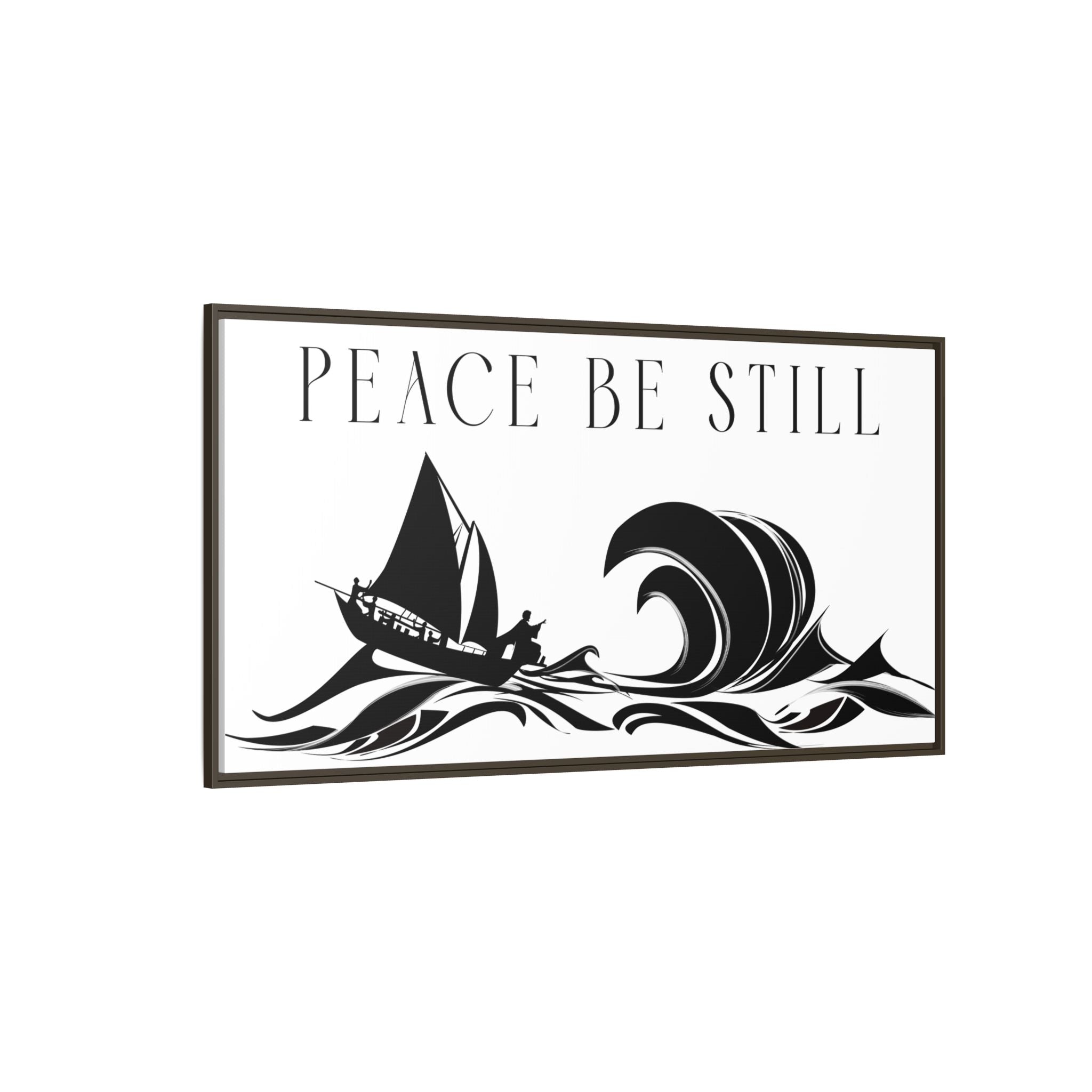"Peace Be Still" Wall Art — Framed Matte Canvas