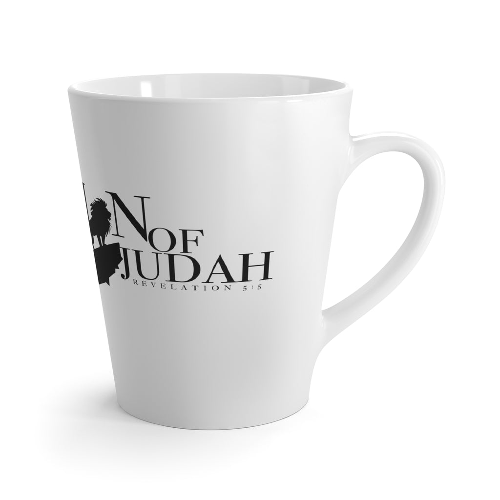 Lion of Judah Latte Mug — Black Silhouette Coffee Cup