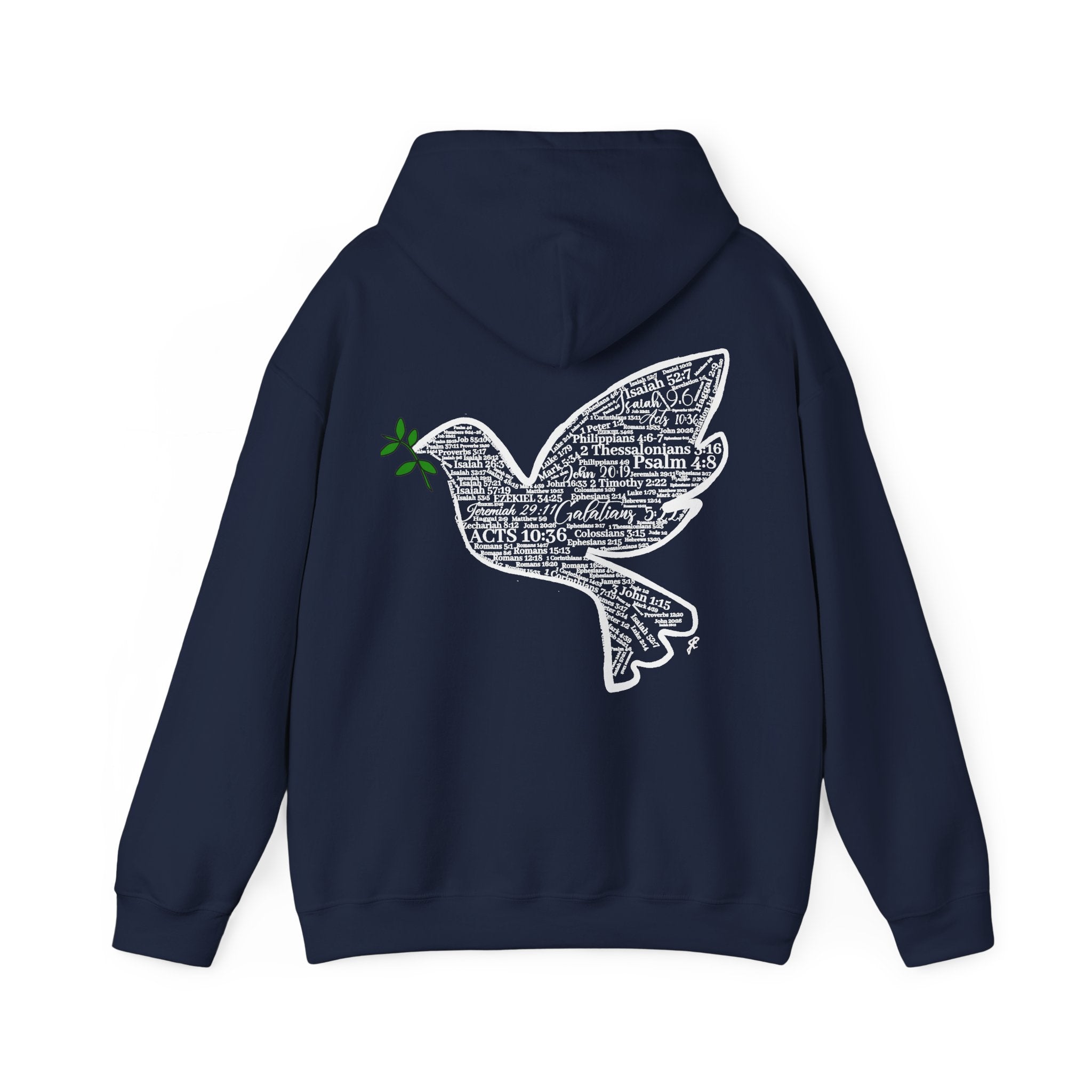 Peace Dove Hoodie — God of Peace Script Graphic Hooded Sweatshirt