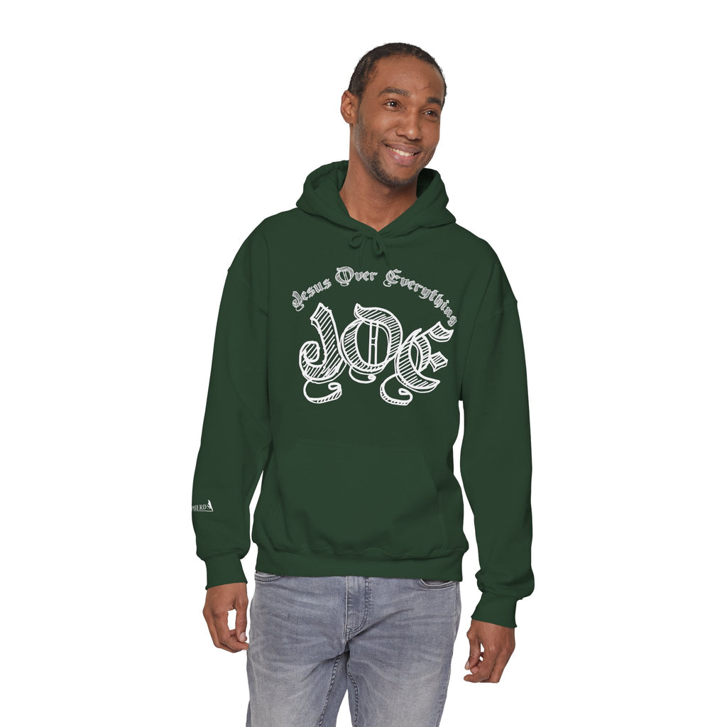 Hoodie — 'Love' Gothic Script Pullover (Love Over Everything)