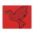 Red "Peace" Scripture Wall Art Canvas – Christian Faith Bible Verse Decor