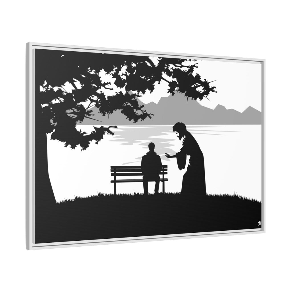 "Alone But Not Alone"-Framed Matte Canvas with Boarder