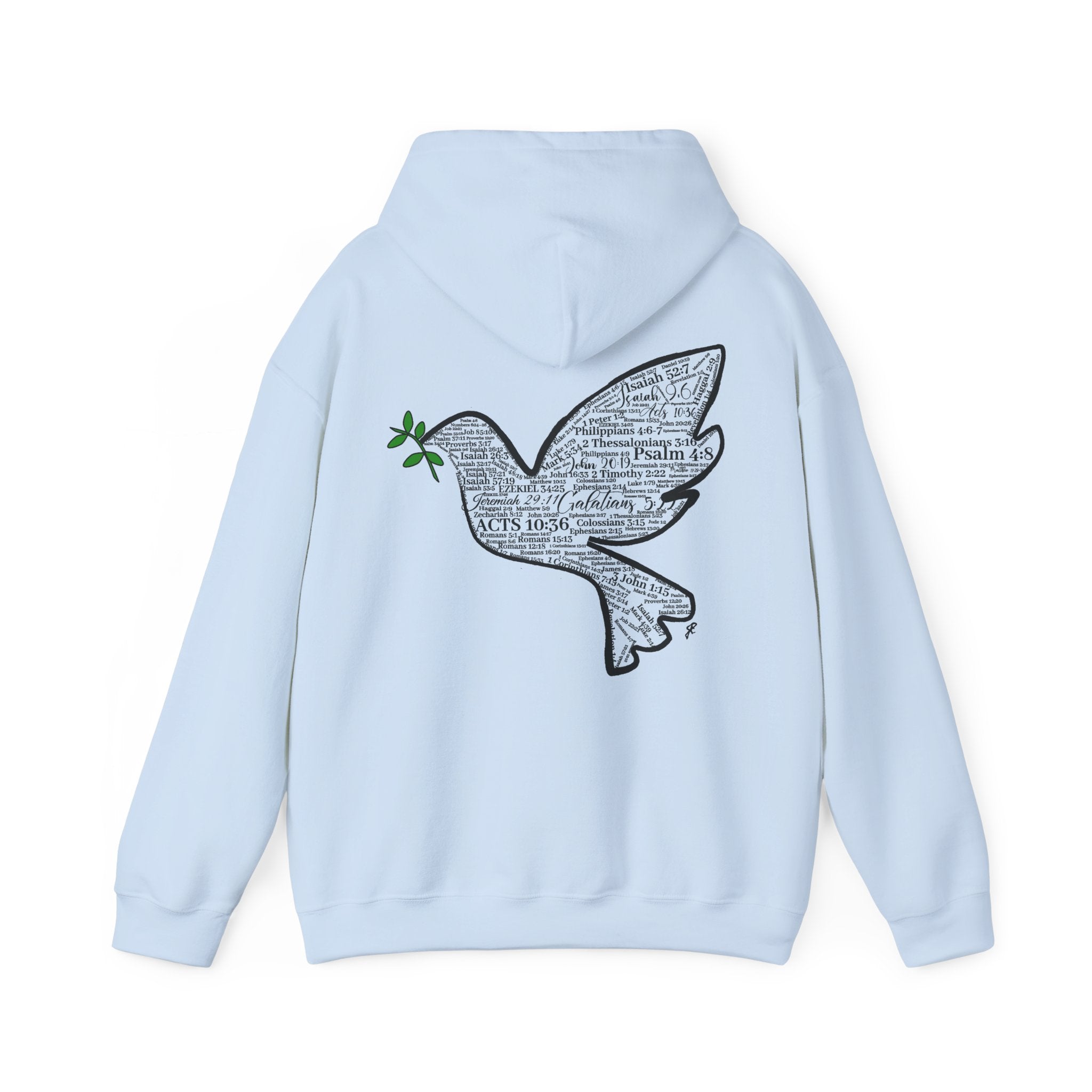 Peace Dove Hoodie — God of Peace Script Graphic Hooded Sweatshirt