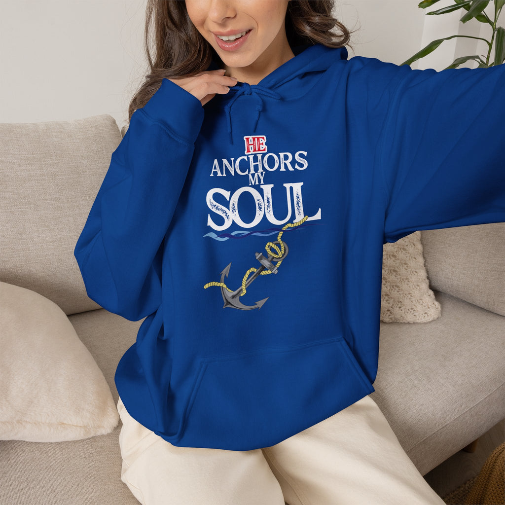 Anchor of My Soul Hoodie - Nautical Anchor & Rope Graphic Sweatshirt