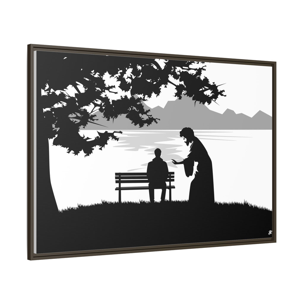 "Alone But Not Alone"-Framed Matte Canvas with Boarder