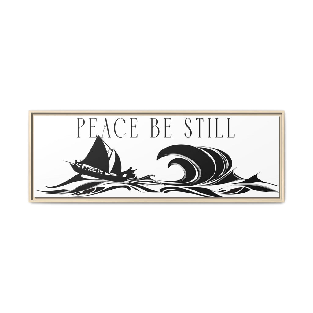 "Peace Be Still" Wall Art — Framed Matte Canvas