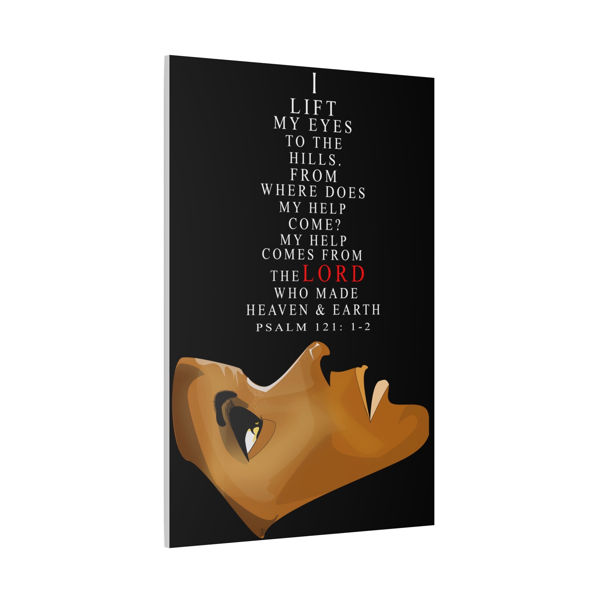 "I Lift Up My Eyes" Canvas Wall Art —  Christian Inspirational Matte Canvas