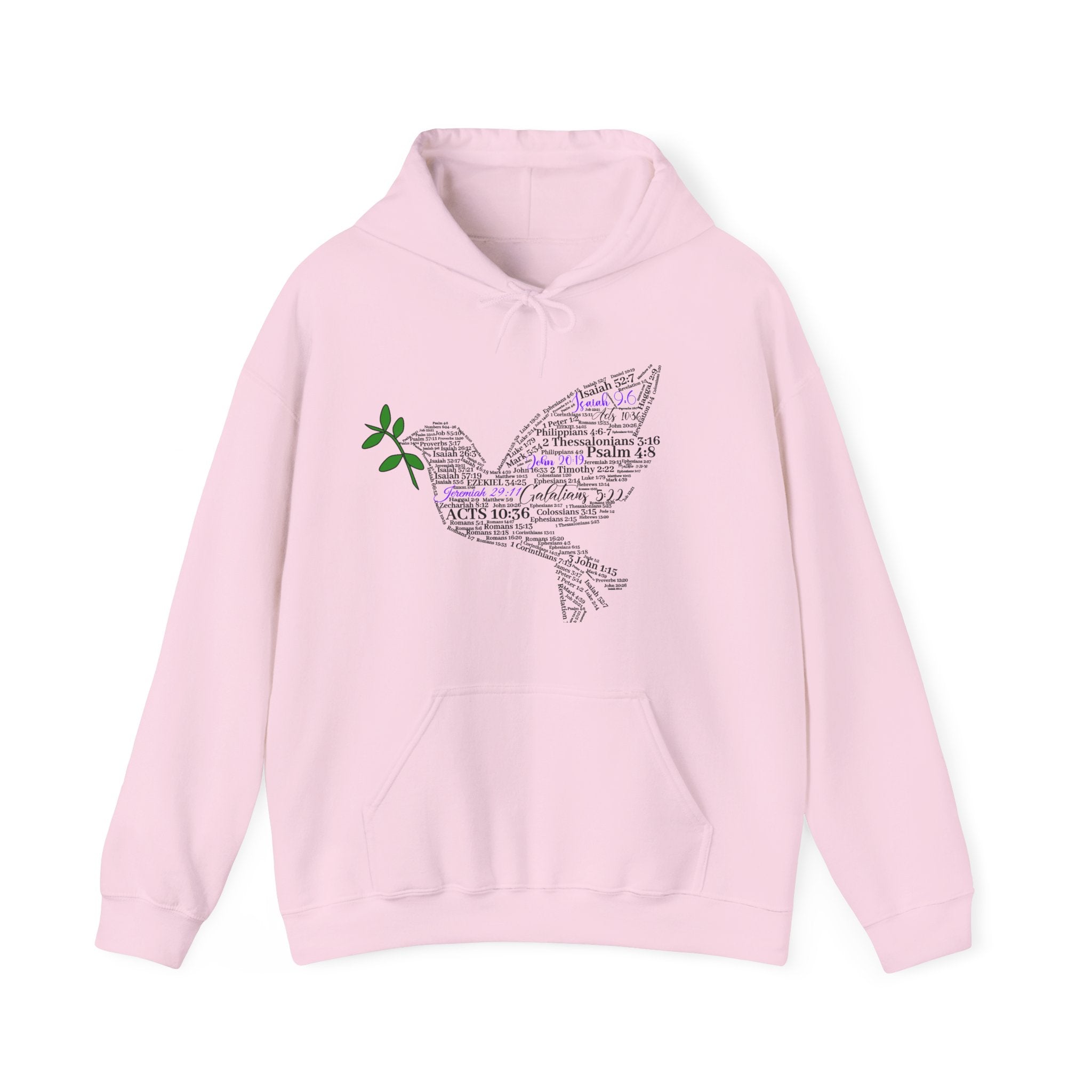 Peace Dove Hoodie — God of Peace Script Graphic Hooded Sweatshirt