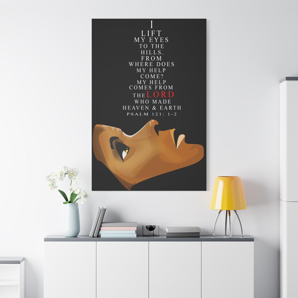 "I Lift Up My Eyes" Canvas Wall Art —  Christian Inspirational Matte Canvas