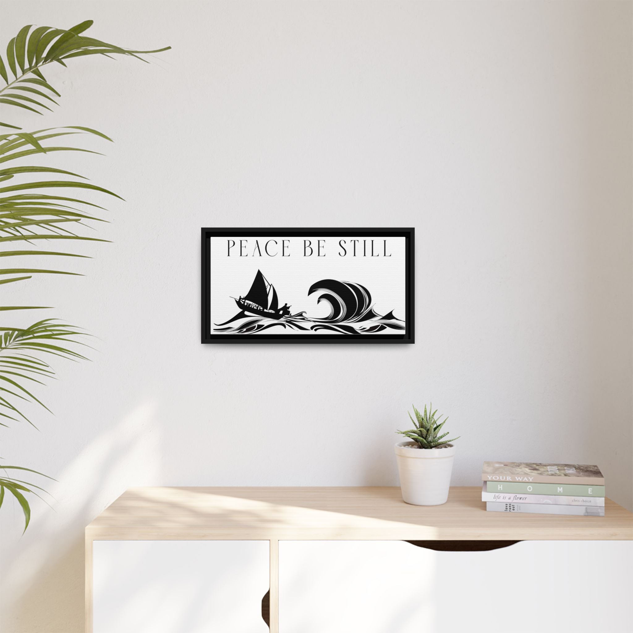 "Peace Be Still" Wall Art — Framed Matte Canvas