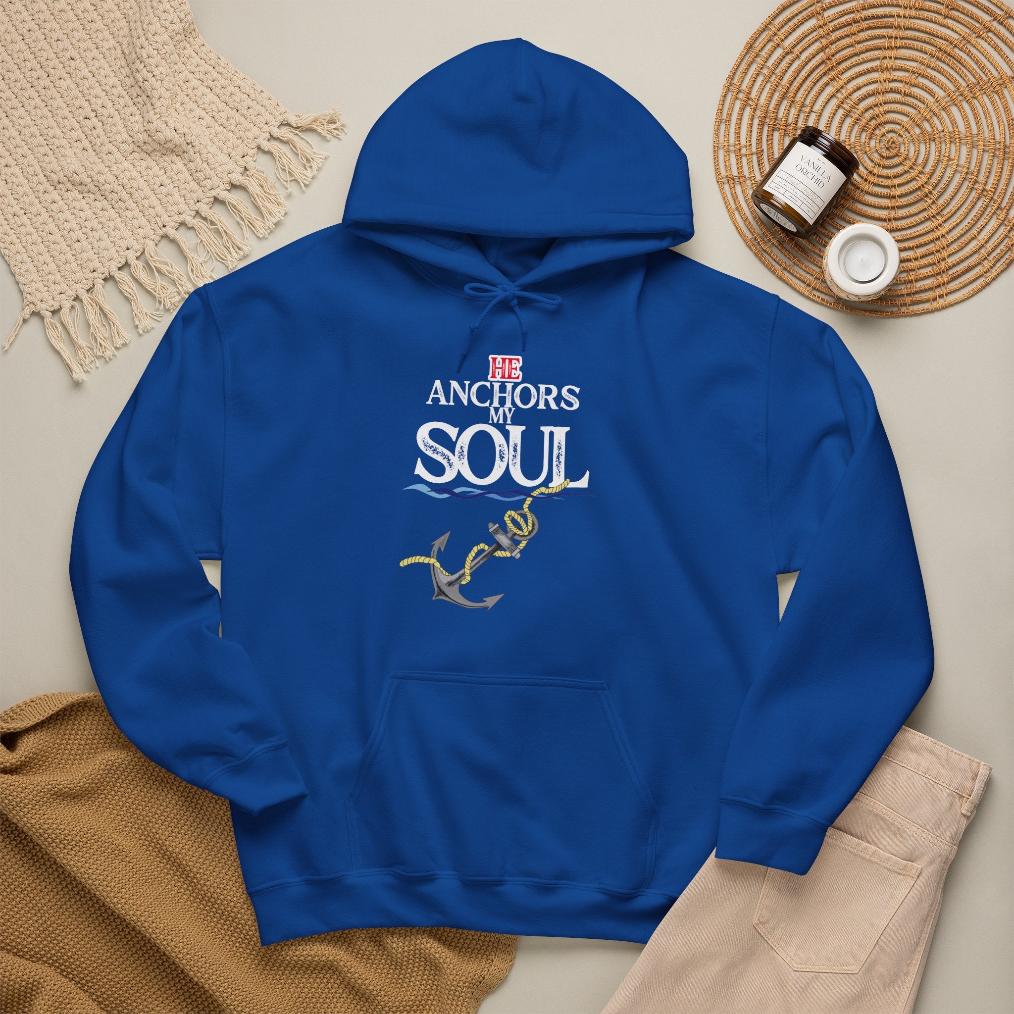 Anchor of My Soul Hoodie - Nautical Anchor & Rope Graphic Sweatshirt