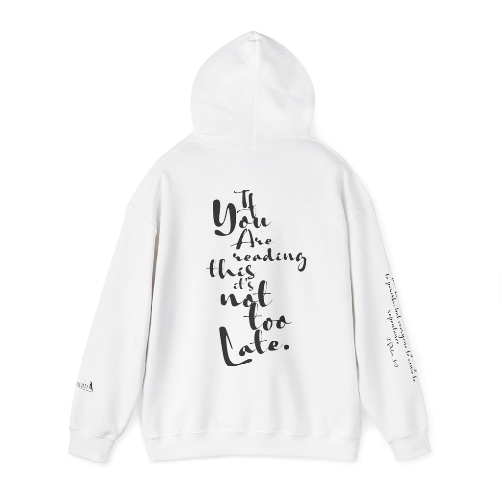 Jesus Saves Hoodie — Christian Inspirational  (“You are reading this, it’s not too late”)