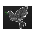"Peace I Give Unto You" Canvas Wall Art — Scripture Typography  Matte Stretched Canvas