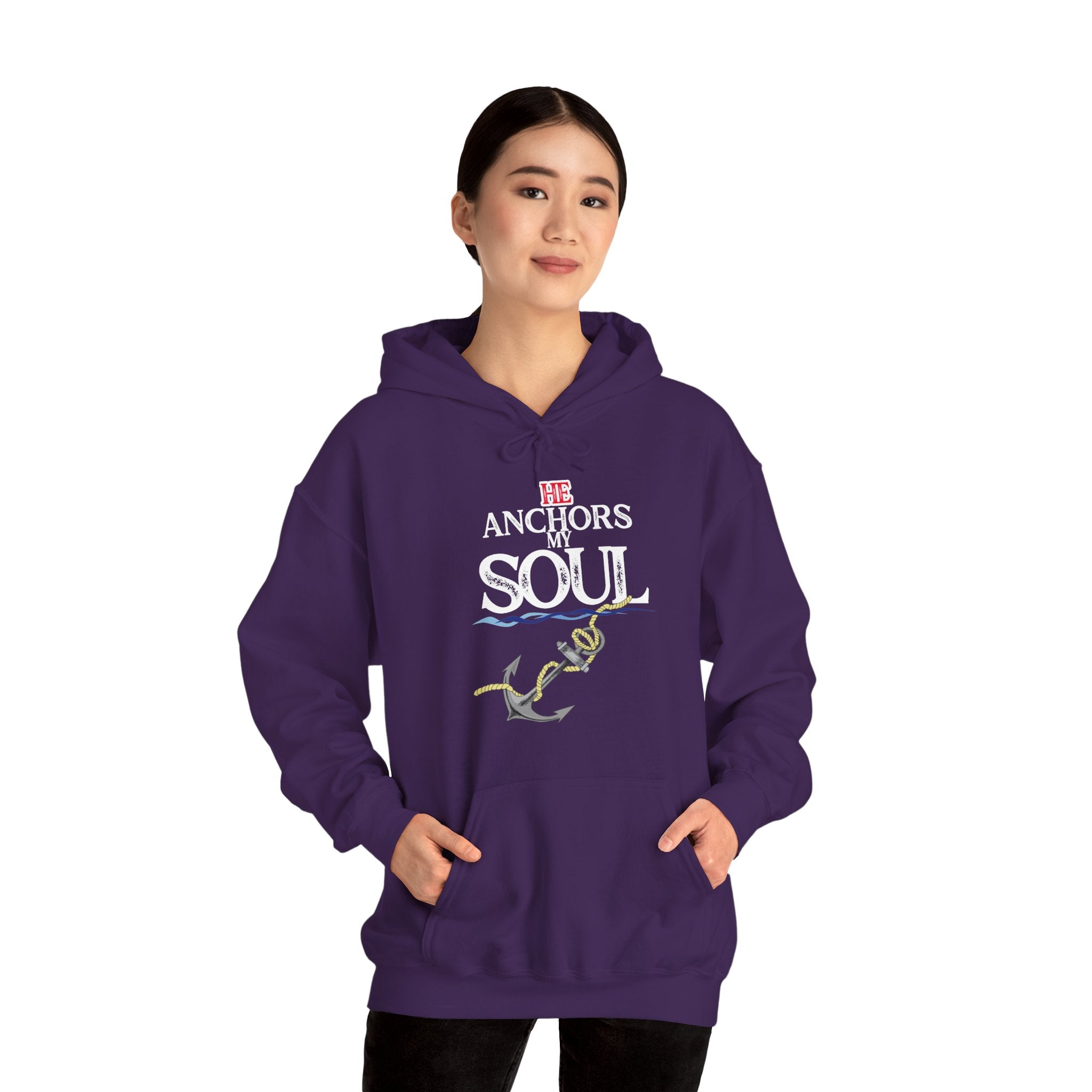 Anchor of My Soul Hoodie - Nautical Anchor & Rope Graphic Sweatshirt