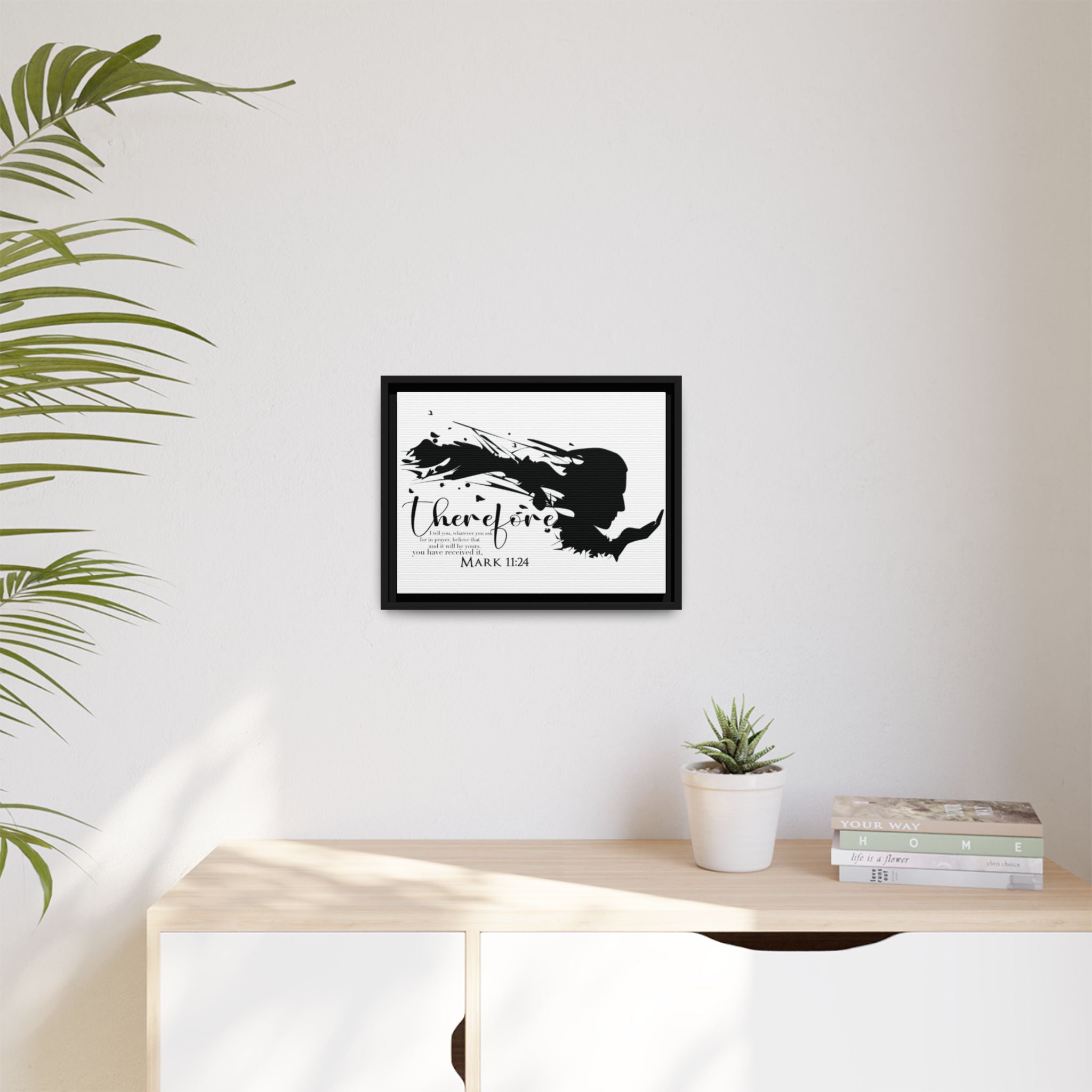 "Therefore" Mark 11:24 - Matte Canvas Wall Art -