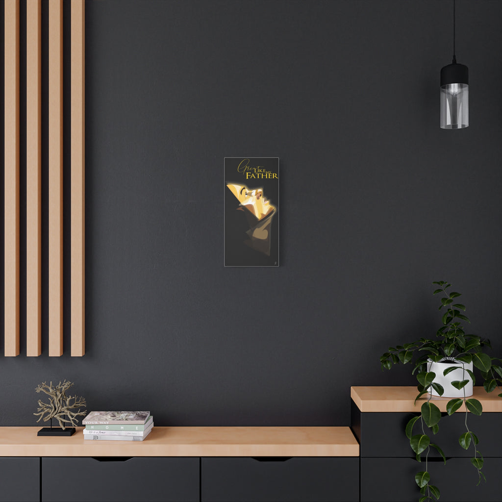 Canvas Wall Art — “Great Like My Father” Stylized Portrait (Matte Stretched)