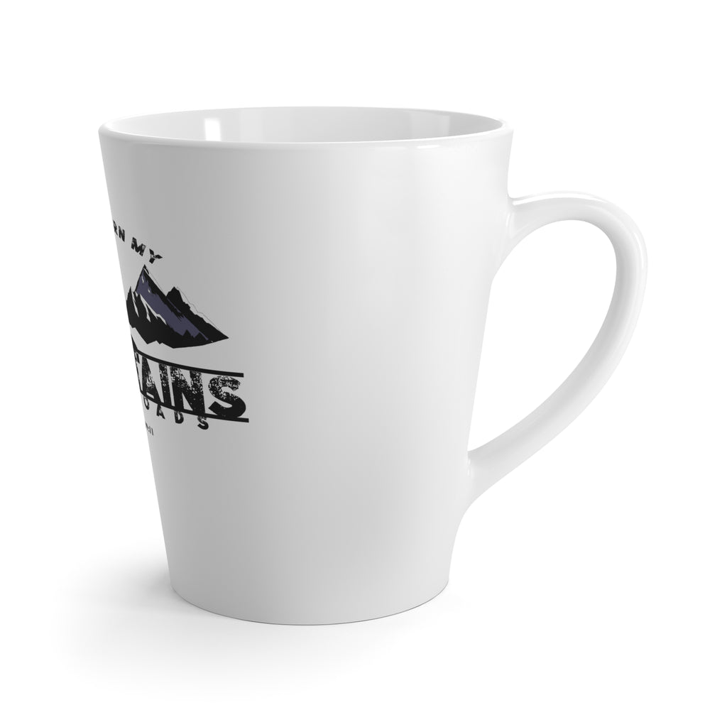 Latte Mug — “I Will Turn My Mountains Into Roads” Inspirational Mountain Coffee Cup