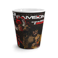 Samson Comic Latte Mug — 'The Man Who Shook a Kingdom' Graphic Coffee Cup