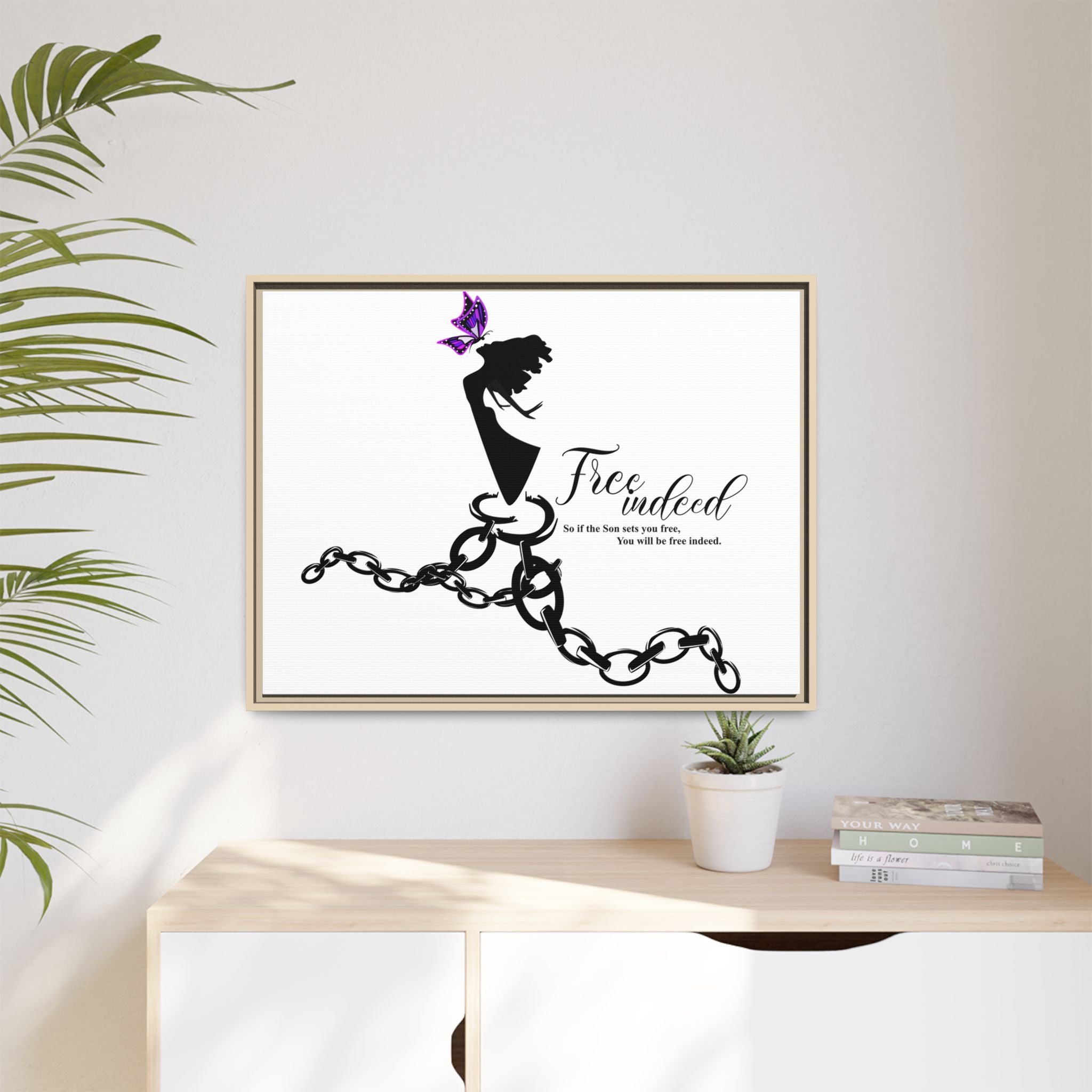 "Free Indeed"- Framed Matte Canvas