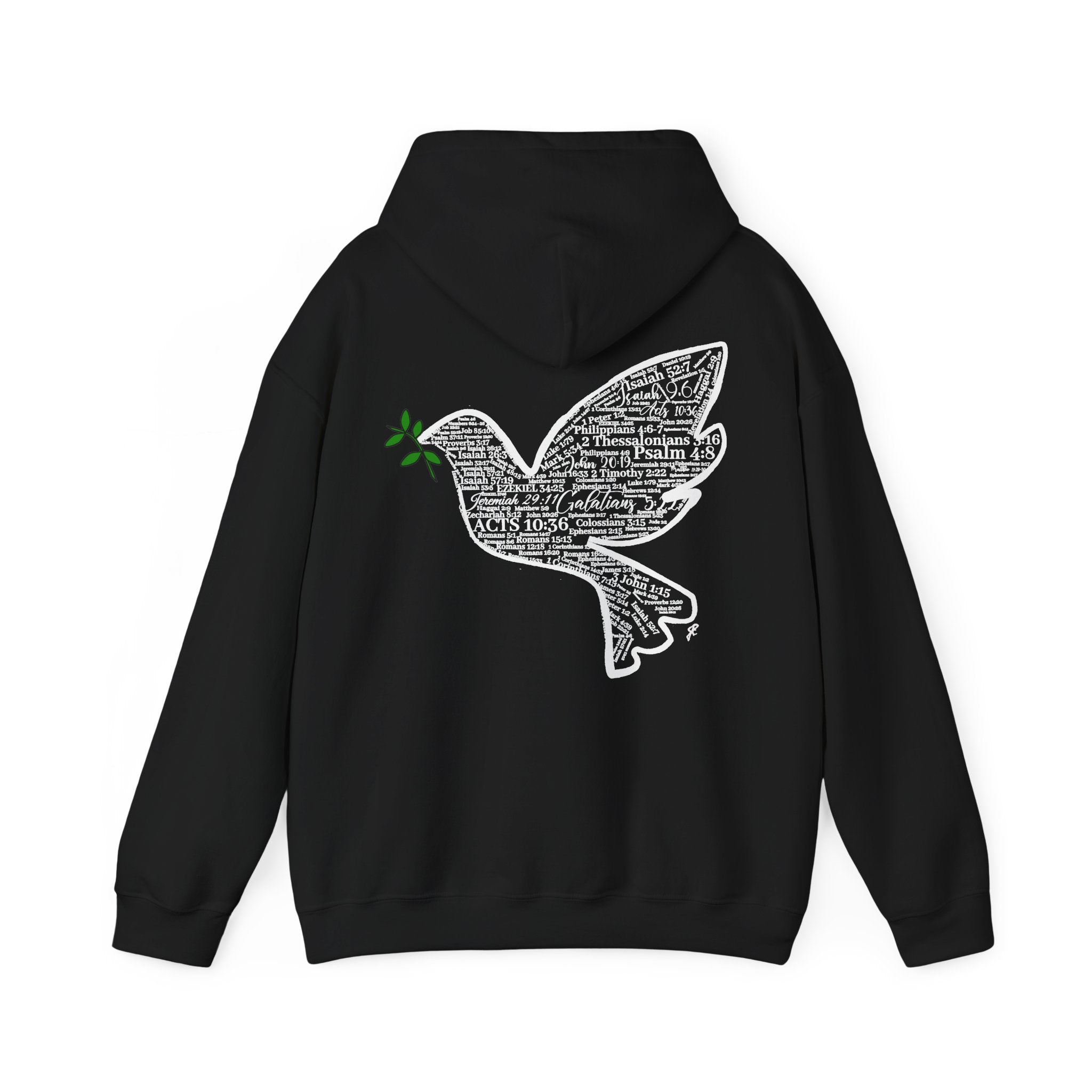 Peace Dove Hoodie — God of Peace Script Graphic Hooded Sweatshirt