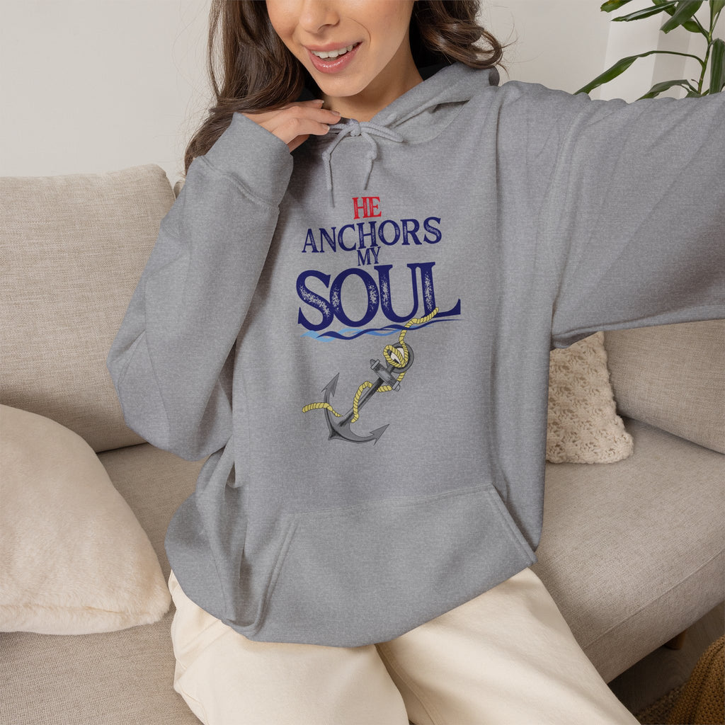 Anchor of My Soul Hoodie - Nautical Anchor & Rope Graphic Sweatshirt