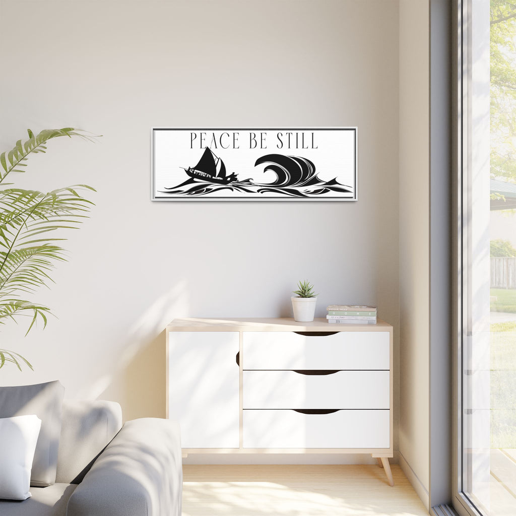 "Peace Be Still" Wall Art — Framed Matte Canvas