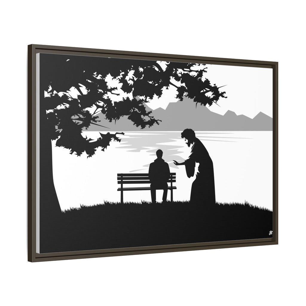 "Alone But Not Alone"-Framed Matte Canvas with Boarder