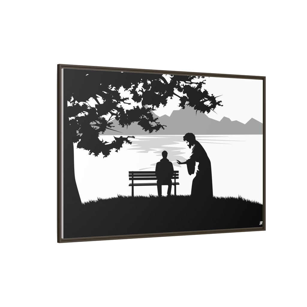 "Alone But Not Alone"-Framed Matte Canvas with Boarder