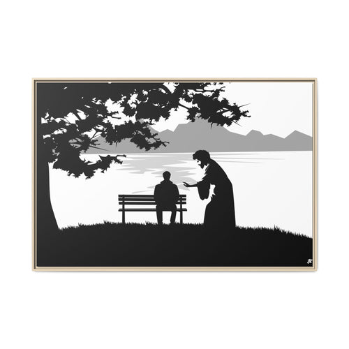 "Alone But Not Alone"-Framed Matte Canvas with Boarder