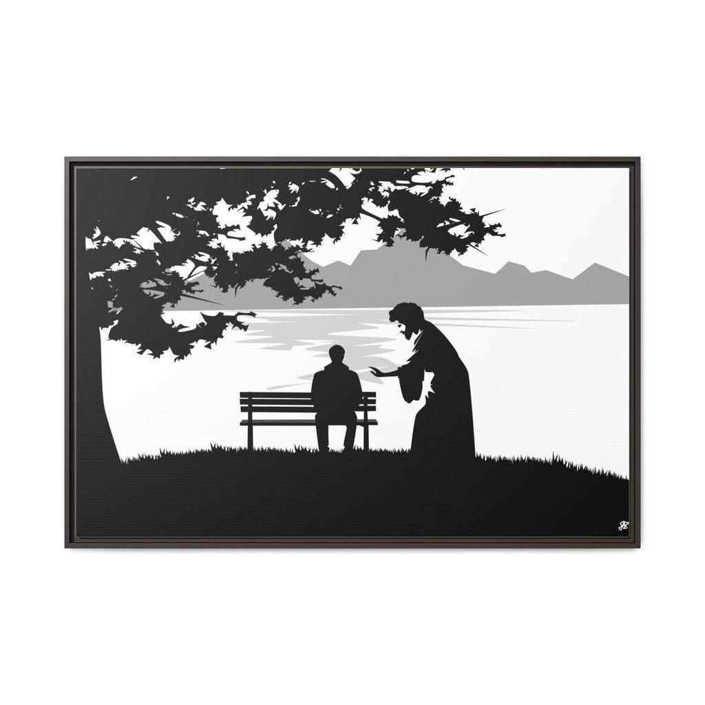 "Alone But Not Alone"-Framed Matte Canvas with Boarder