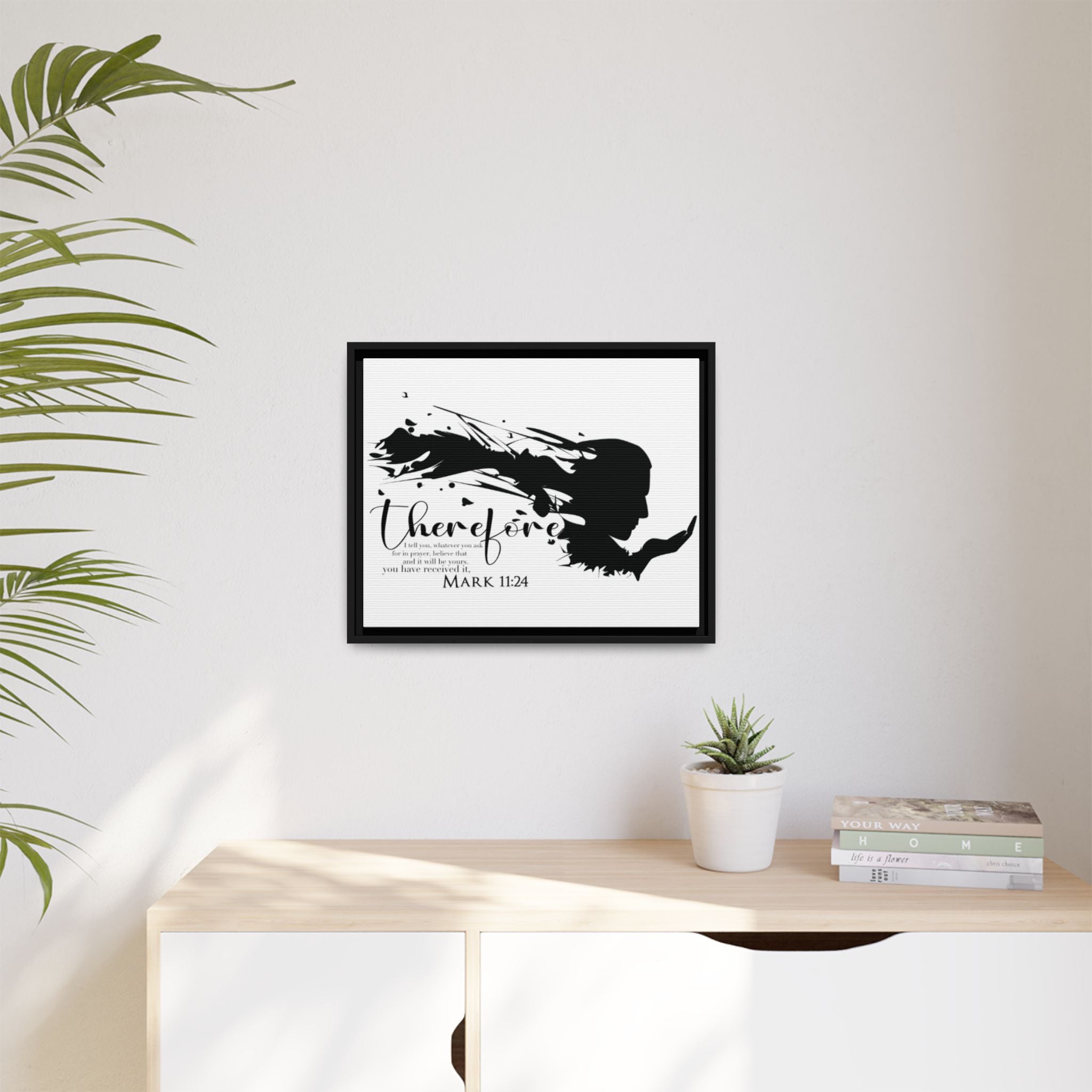 "Therefore" Mark 11:24 - Matte Canvas Wall Art -