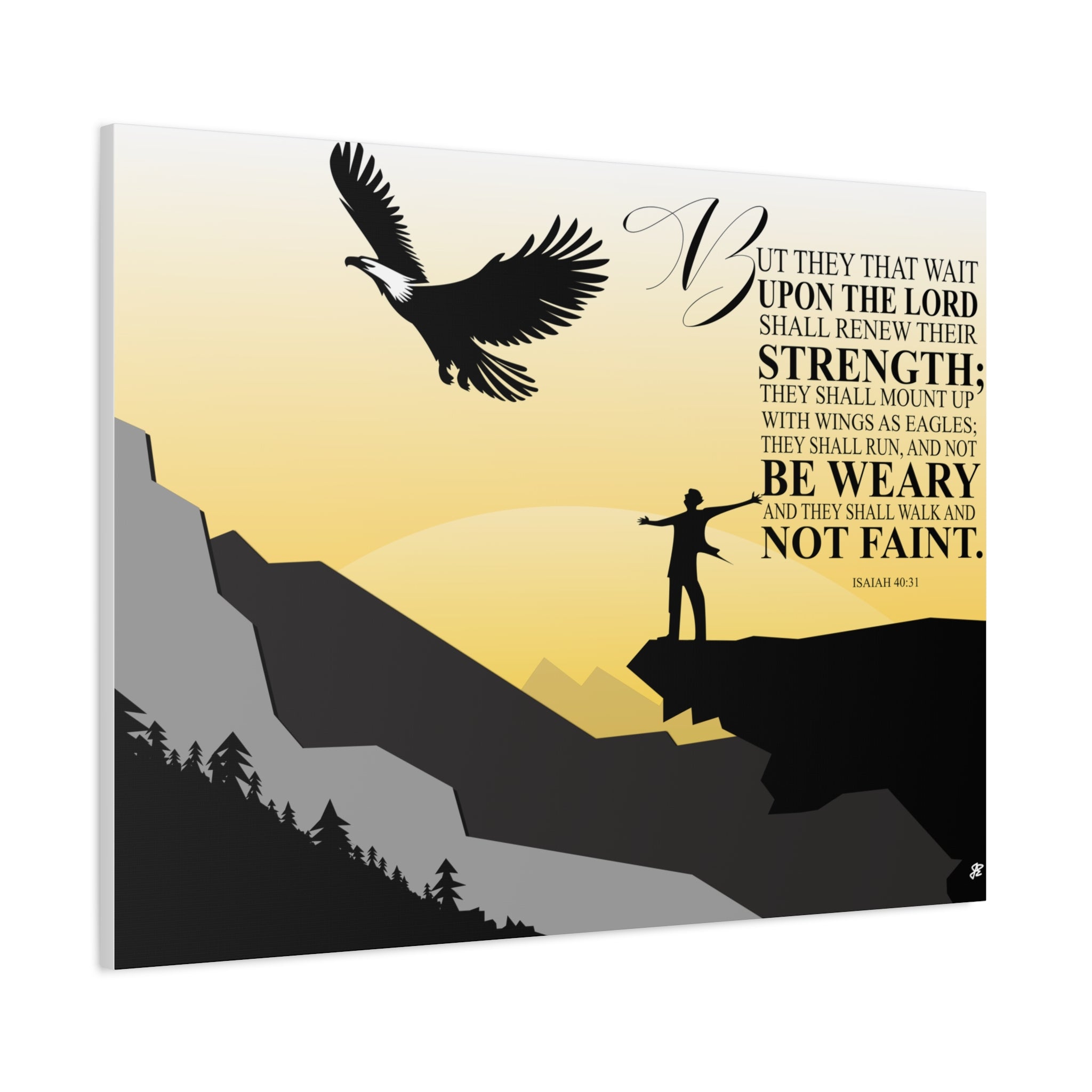 Isaiah 40:31 Canvas — Inspirational Christian Wall Art