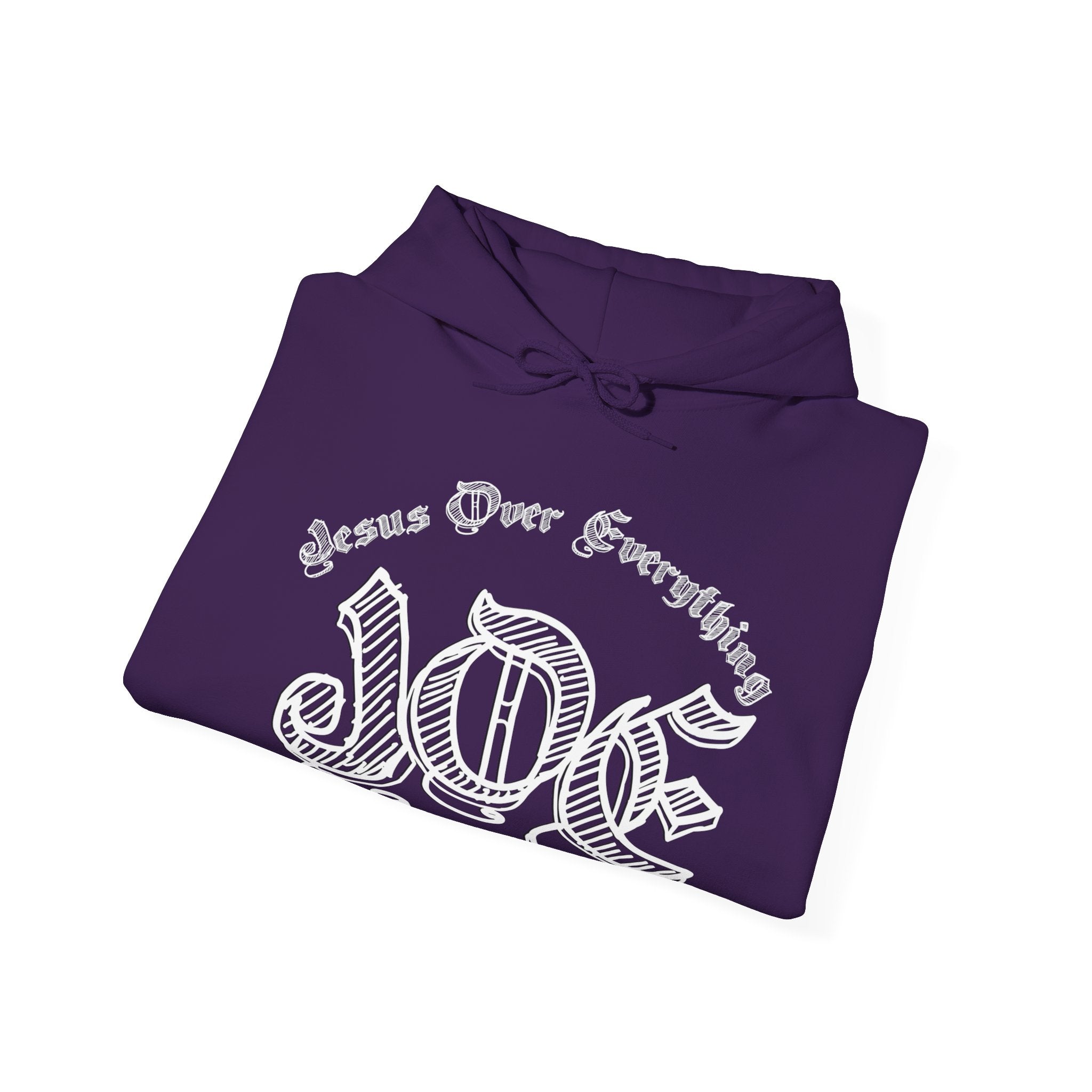 Hoodie — 'Love' Gothic Script Pullover (Love Over Everything)