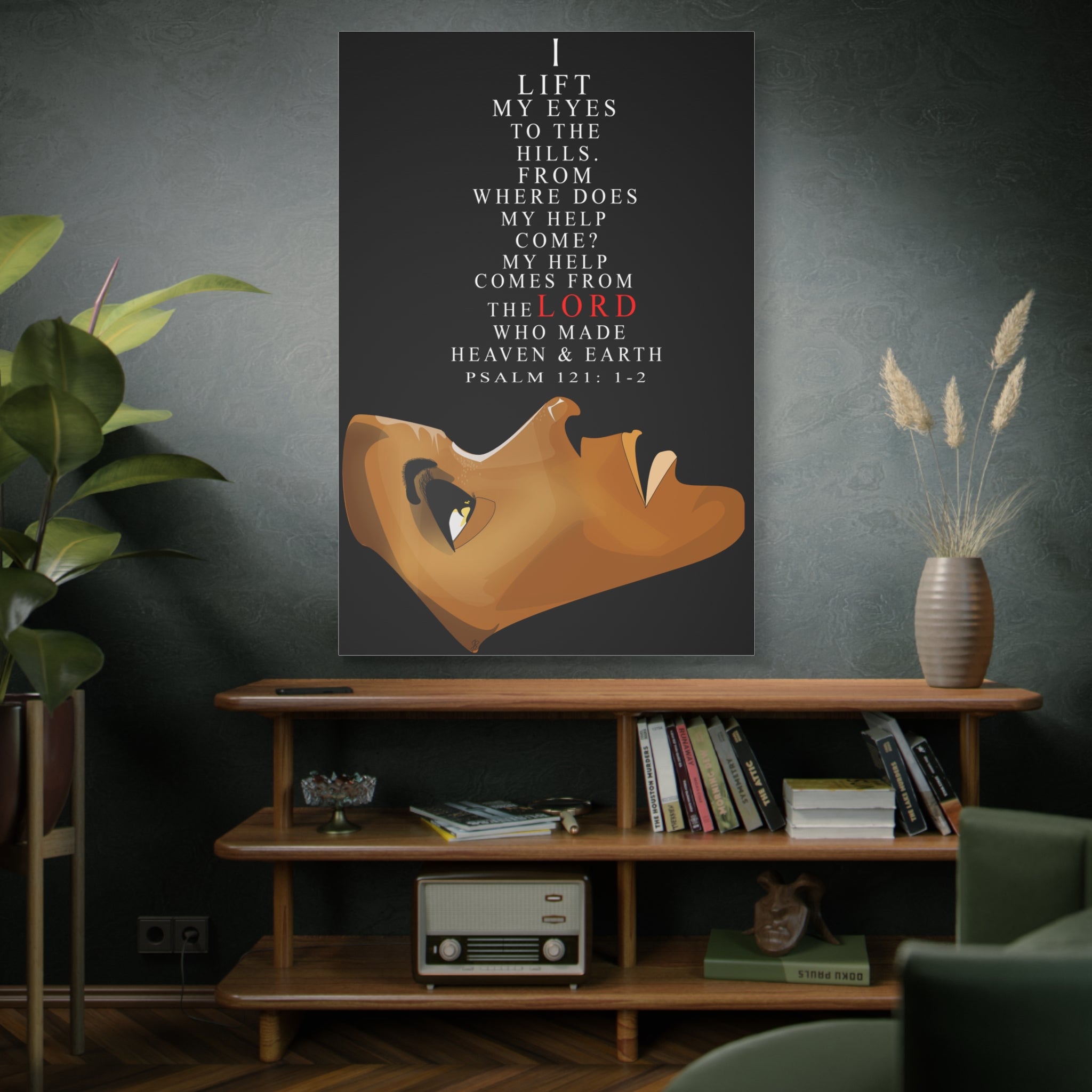 "I Lift Up My Eyes" Canvas Wall Art —  Christian Inspirational Matte Canvas