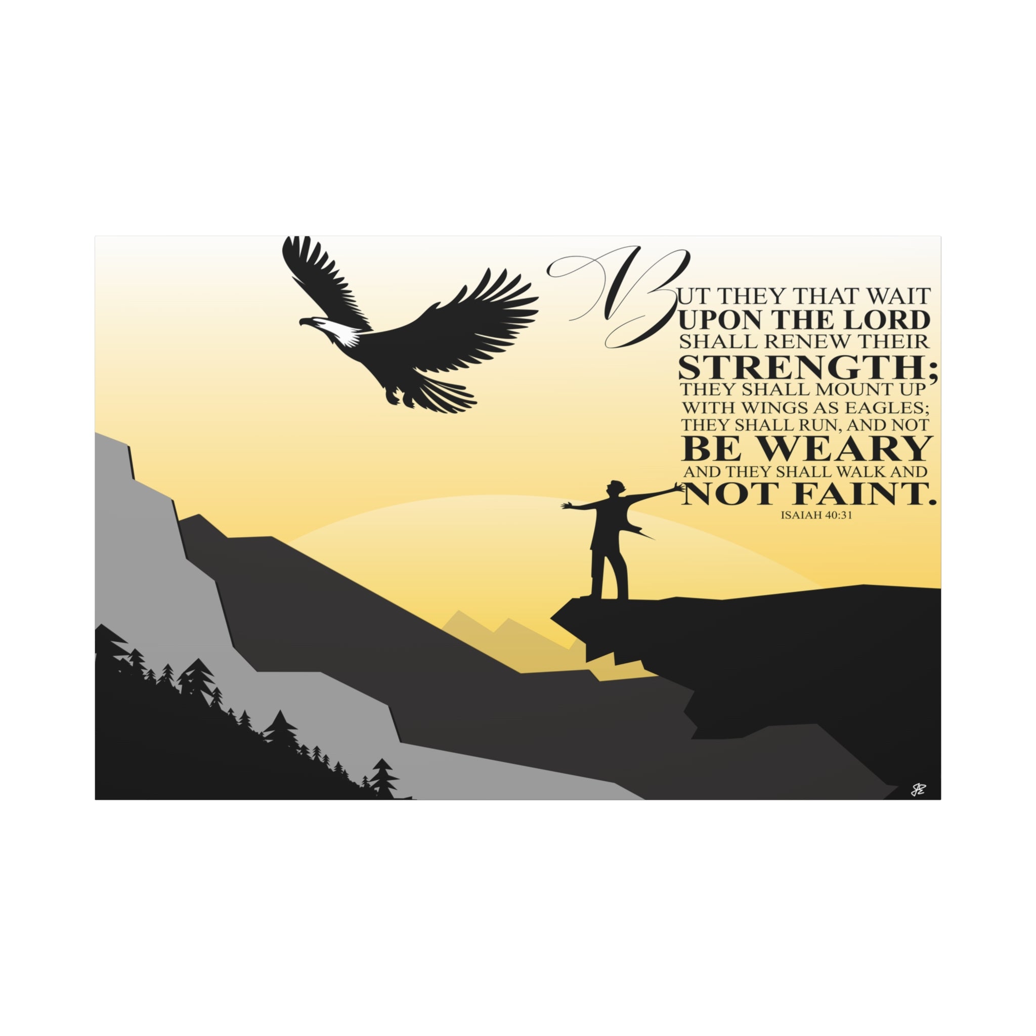 Isaiah 40:31 Canvas — Inspirational Christian Wall Art