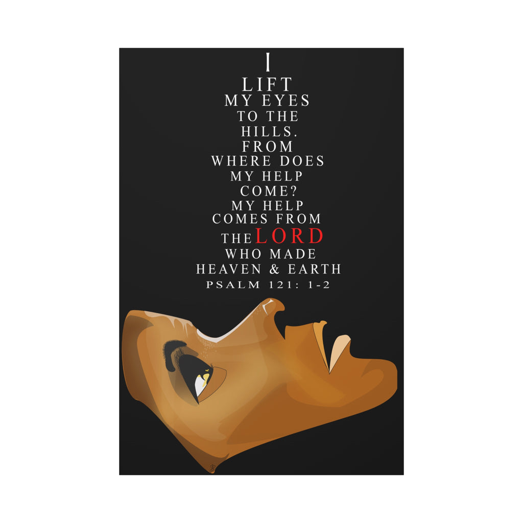 "I Lift Up My Eyes" Canvas Wall Art —  Christian Inspirational Matte Canvas