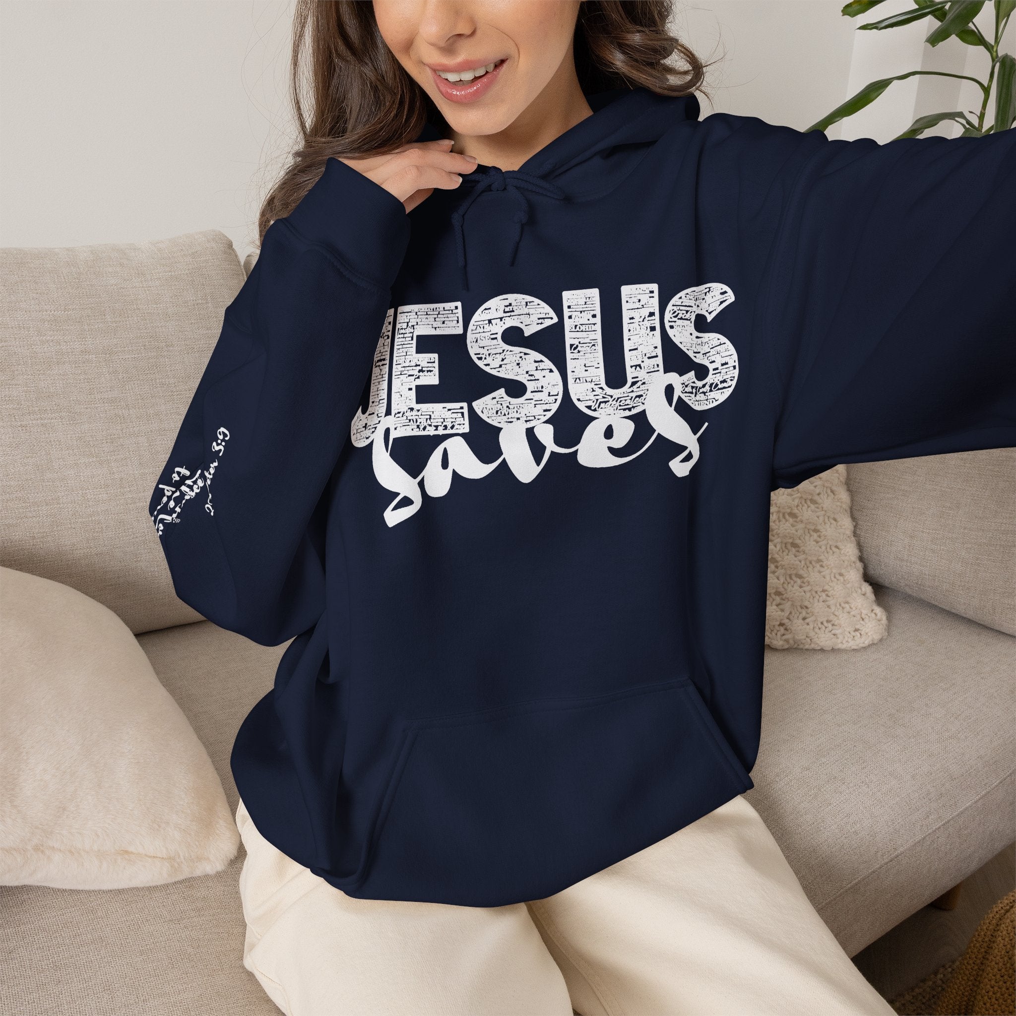Jesus Saves Hoodie — Christian Inspirational  (“You are reading this, it’s not too late”)