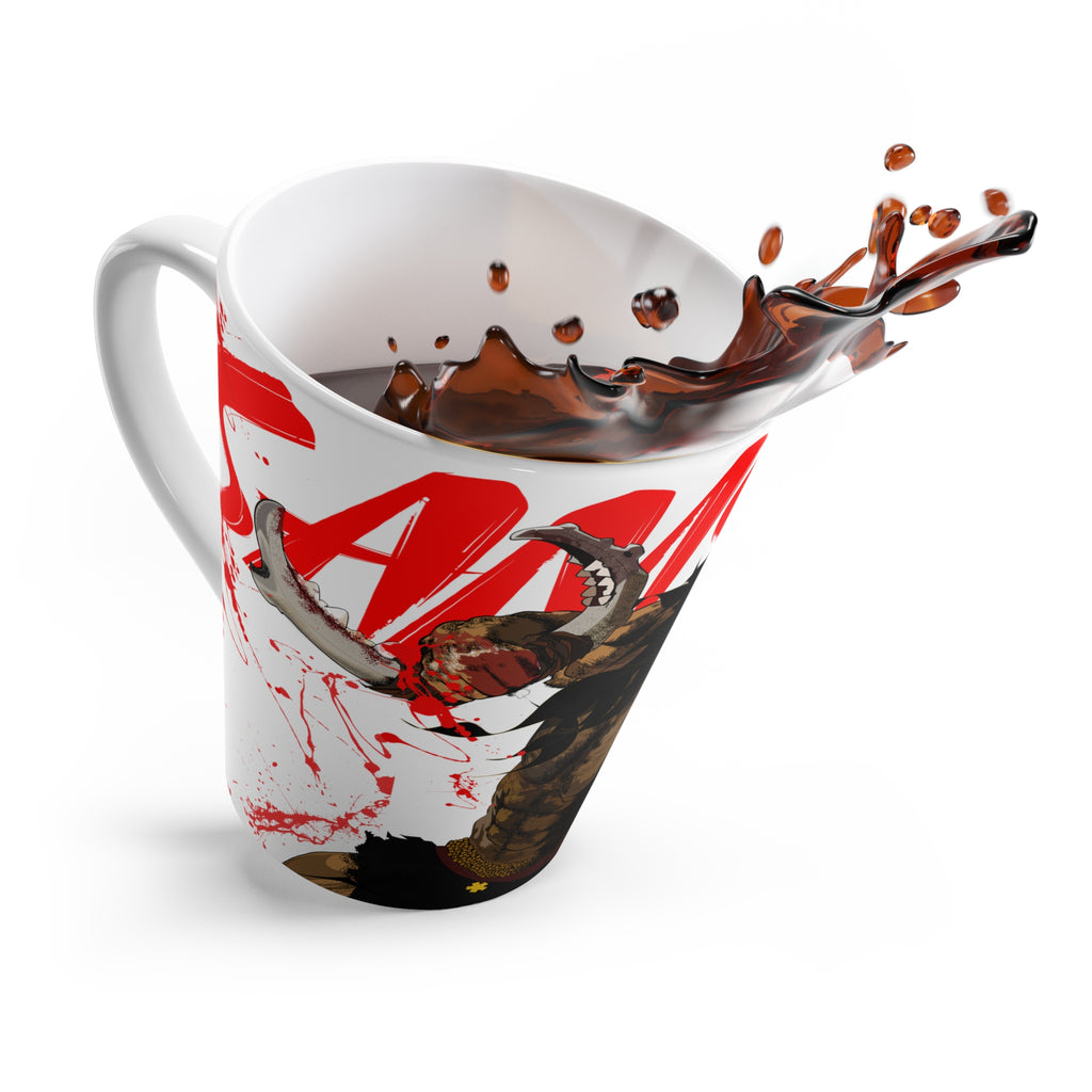 Latte Mug - Savage Viking Warrior Illustration Coffee Cup