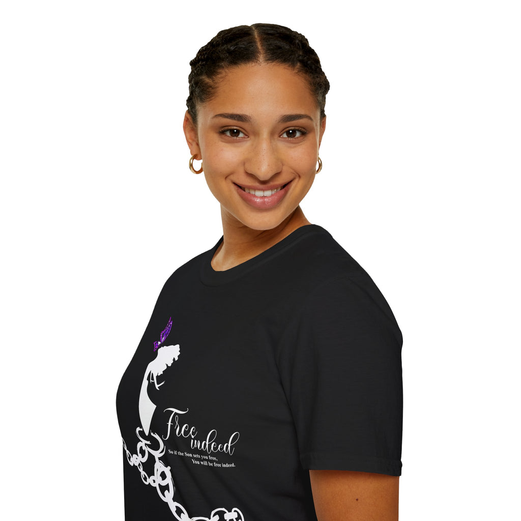 Free Indeed Tee — Inspirational Butterfly & Broken Chains T-Shirt
