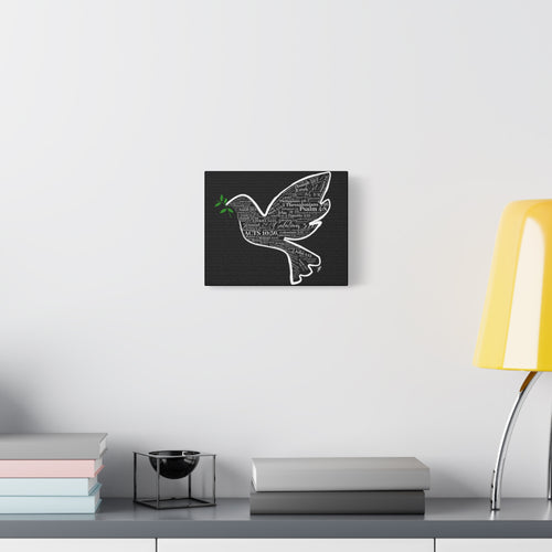 "Peace I Give Unto You" Canvas Wall Art — Scripture Typography  Matte Stretched Canvas