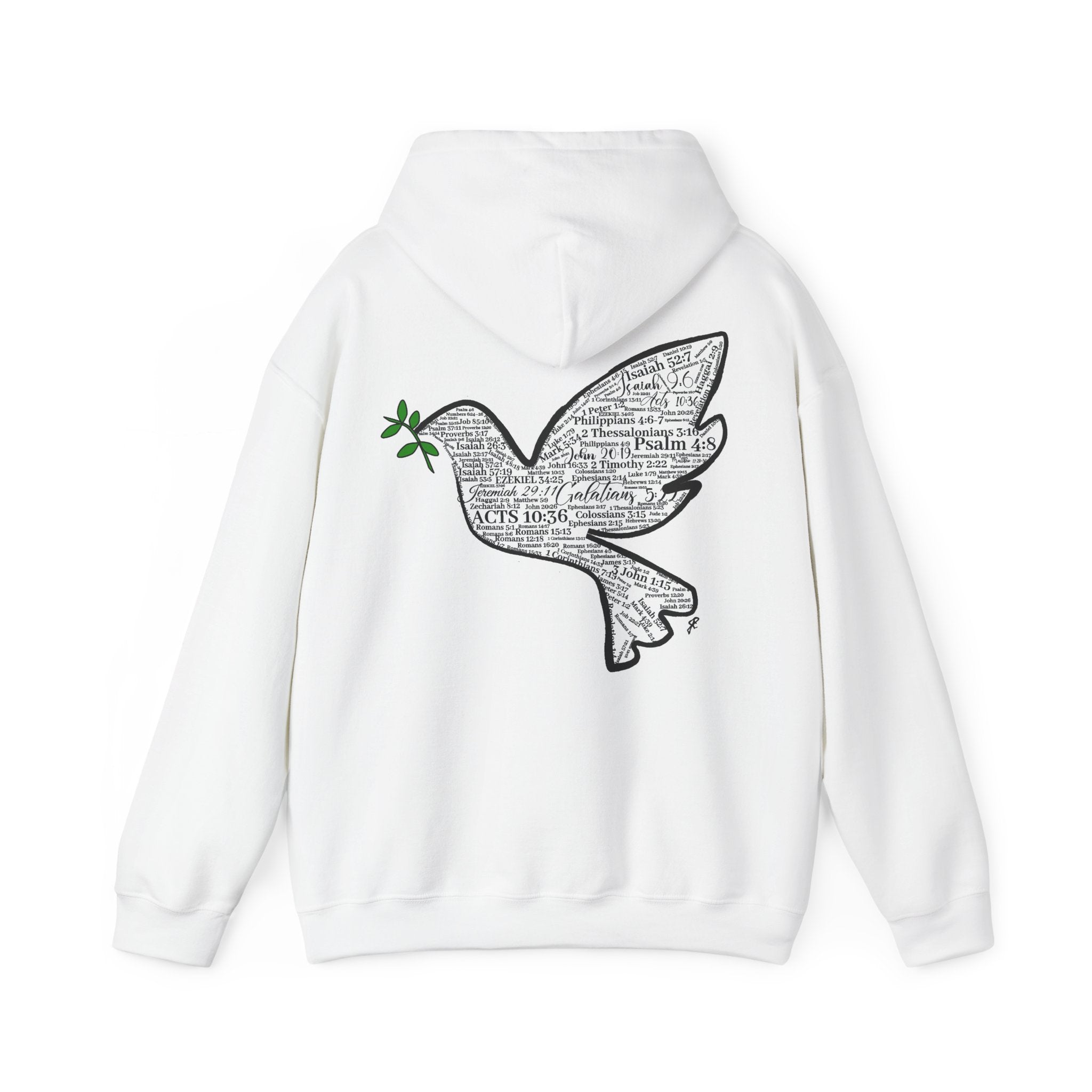 Peace Dove Hoodie — God of Peace Script Graphic Hooded Sweatshirt