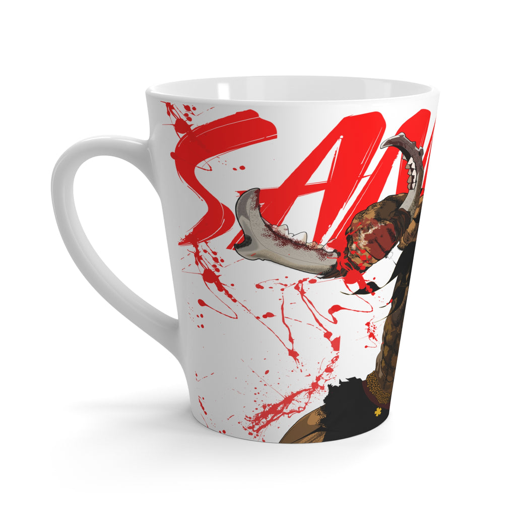 Latte Mug - Savage Viking Warrior Illustration Coffee Cup