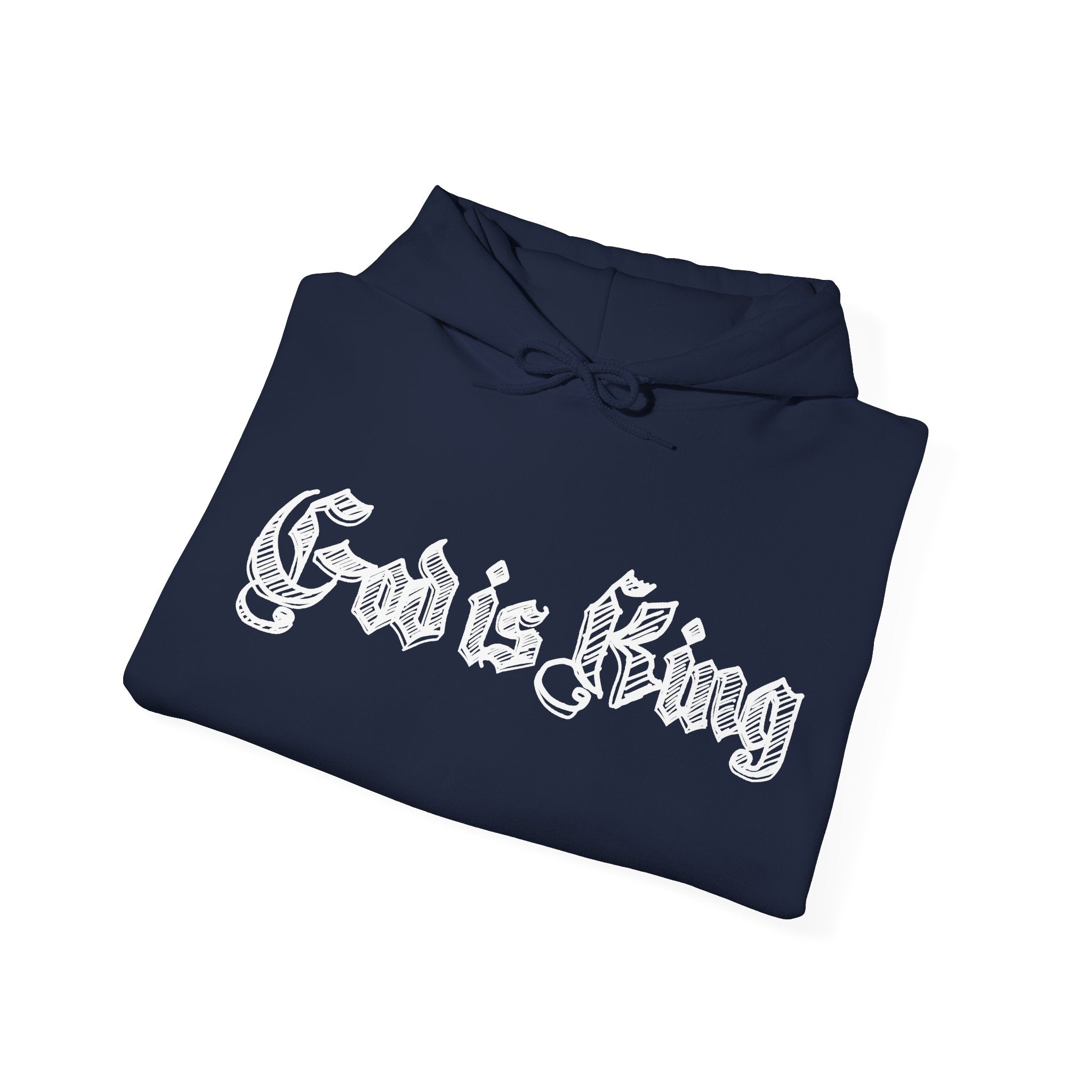 God Is King Hoodie - Gothic Script Religious Pullover